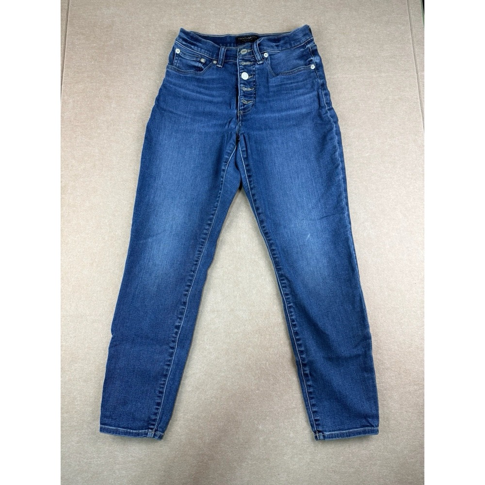 Lucky Brand Jeans Womens Size 6/28 Blue High Rise Skinny Bridgette Button Fly